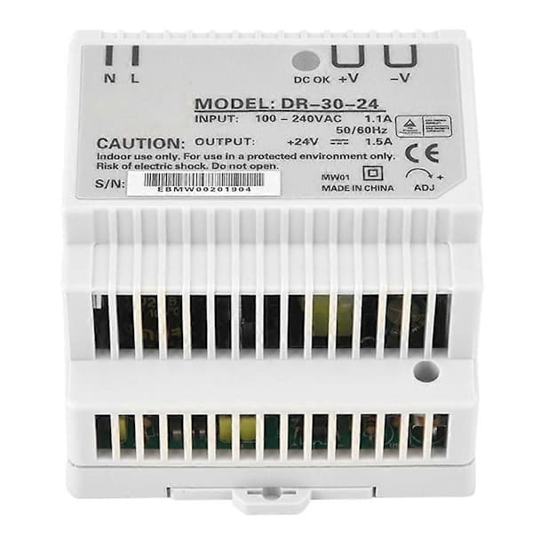 DR-30-24 30W Single Output 24V DIN Rail AC/DC Switching Power Supply
