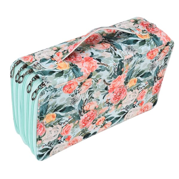 Pencil Case Large Capacity 300 Slots Exquisite Craftsmanship Durable Lightweight Portable Rose Pencil Case Green Rose