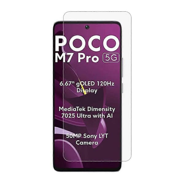 Compatible with Xiaomi Poco M7 Pro 5G Screen Protector 2.5D Arc Edge 9H High Aluminum-Silicon Glass Film