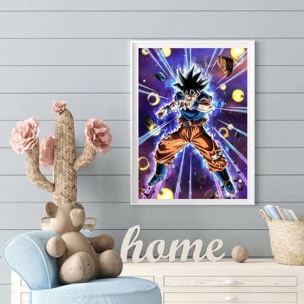 Diamantmaling Japansk anime Dragon Ball Super Saiya, full sirkel