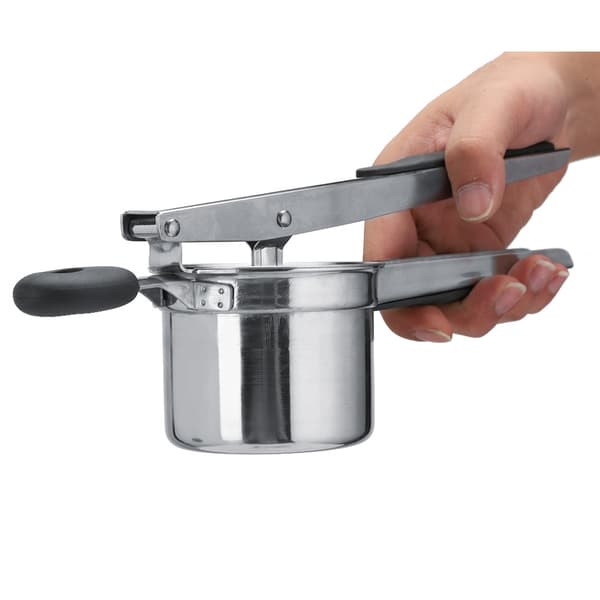 Kitchen Removable Handheld Stainless Steel Potato Press, Potato Masher, Food Crusher