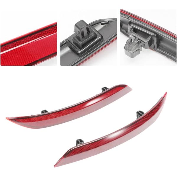 Left and Right Red Taillight Reflector for Polo 6R 6C from 2014 Rear Light Reflector Bumper Replacement 6C0945105B