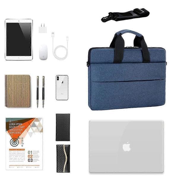 Laptop Briefcase, Spill-Resistant Handbag with Shoulder Strap for Most Laptops