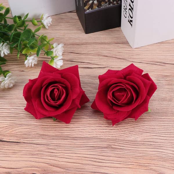 Rosenhårnål, kvinder pige hårklemme kunstig blomsterbroche brud