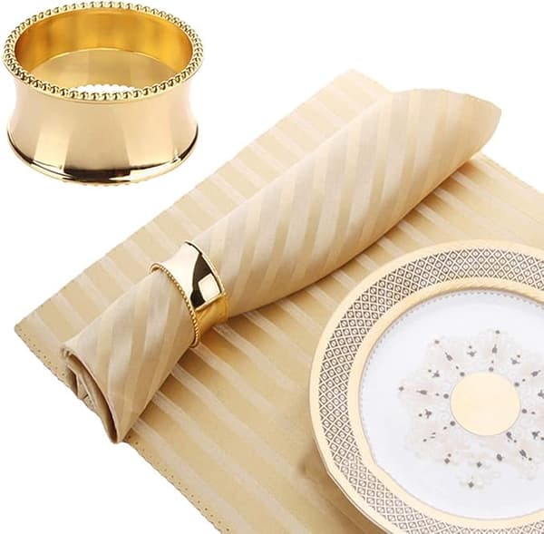 Servettring Set (Guldkantad kant, 6 stycken), Servettringssäte