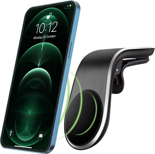 Magnetisk biltelefonholder, L-type kompatibel med vandrette luftventiler, til iPhone 14 13 12, Nej