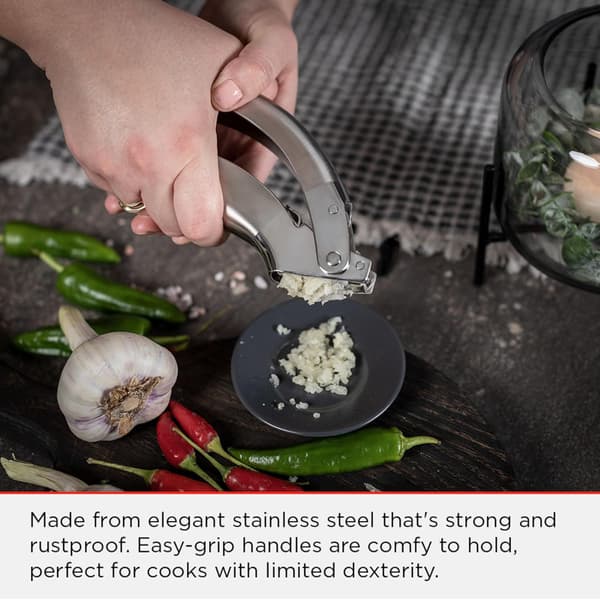 Garlic Press, Stainless Steel Garlic Press. Dishwasher Safe Garlic Press. Durable Garlic Chopper.
