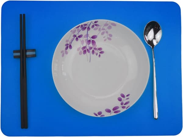 39,9 x 30 cm Uudet silikoniset pöytätabletit, 4 kpl sininen -
