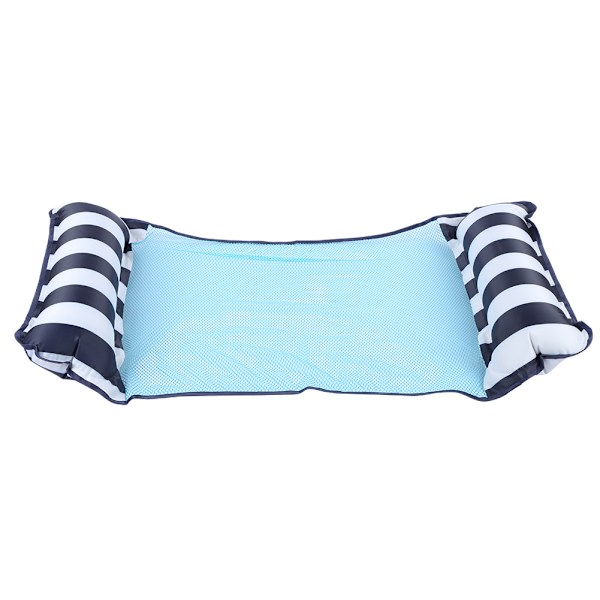 Foldable Dual Function Floating Bed Water Deck Chair Sofa Hammock Mesh Pool Accessory Light Blue