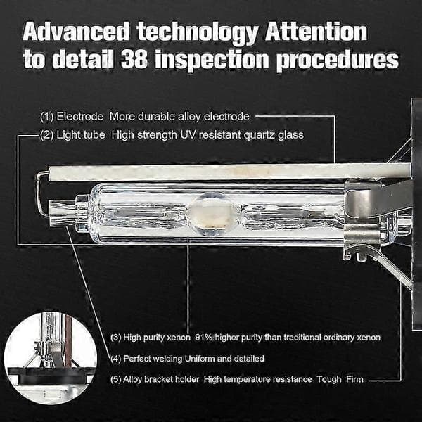 Xenon HID Headlight Bulbs, 35W 6000K White High Beam Low Beam, 2-Pack for Charger 2011-2020 Silver silver