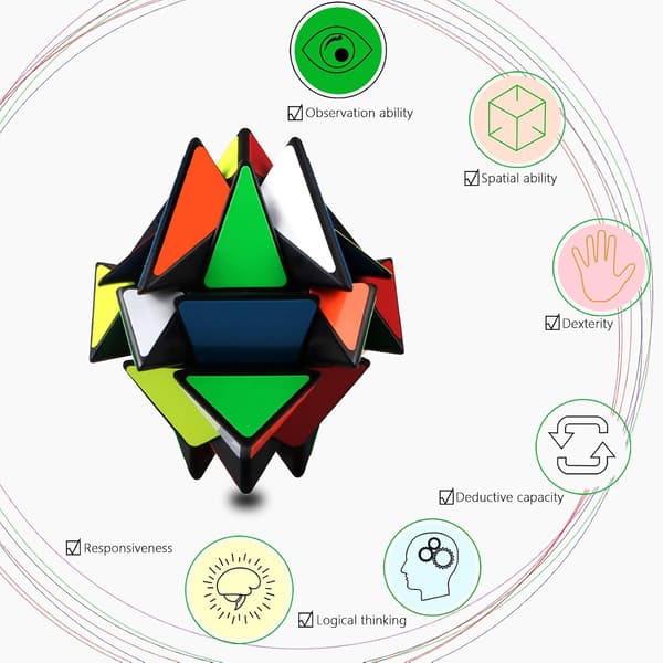 Transformers Rubiks kub 3D-pussel Twist Brain Teasers leksak julstrumpa (svart)