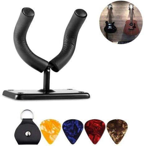 Badrumskrok, gitarrhängare, väggmonterat gitarrfäste, krokhållare, vägghängare för stränginstrument, krokstöd
