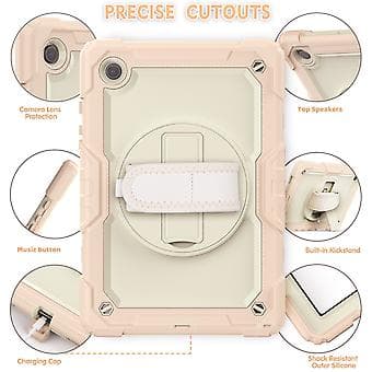 Tablettikotelo Samsung Galaxy Tab A8 10.5 2021 X200 / X205 (beige ruusukulta)
