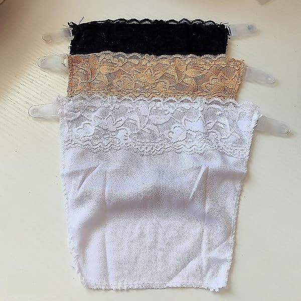 3 stk. Dekolleté-sikre Snap-on Mock Camisole Blonder Pustende Elastisk For Kvinner