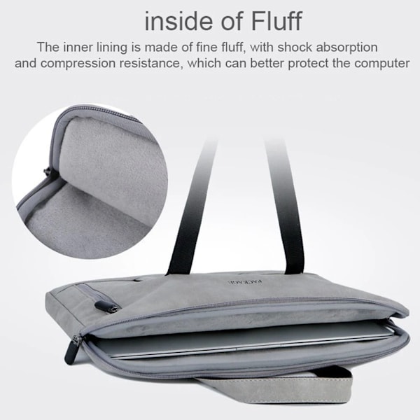 Laptopväska Dam Notebookväska GRÅ 14 14,6 tum 14 14,6 tum grå grey 14 14.6 inch-14 14.6 inch