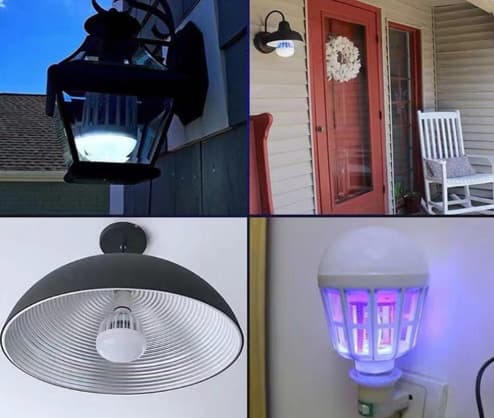 2 i 1 elektronisk UV-insektsskydd för inomhus- och utomhusbruk, LED-in