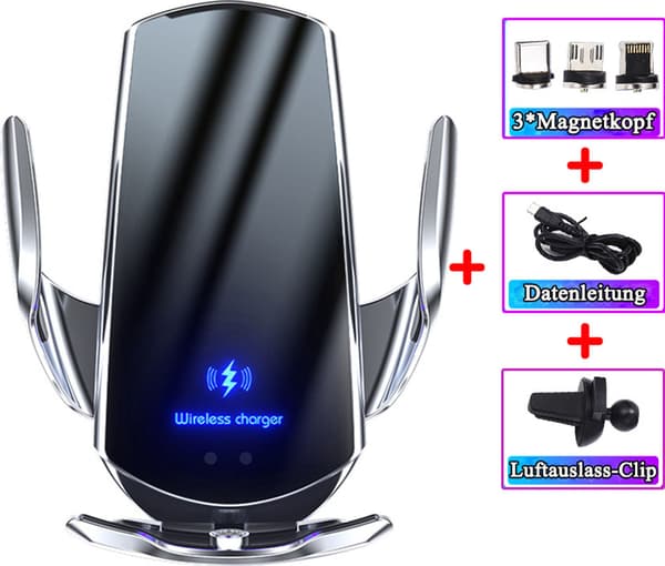 Biloplader Automatisk Induktion Trådløs Opladning Telefonholder