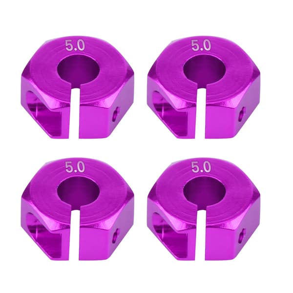 12 mm universell hjulhexnavadapter for HSP Sakura 1/10 skala RC-bil (5 mm, lilla)