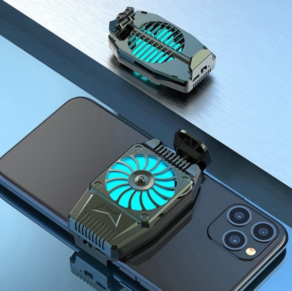 Sølv Universal Mini Turbo Telefonkøleblæser Radiator Hurricane Gaming Cooler Telefonkøleblæser