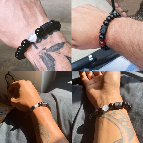 Armbånd Par Perlearmbånd Elastisk armbånd (Jomfruen) (Virgo)