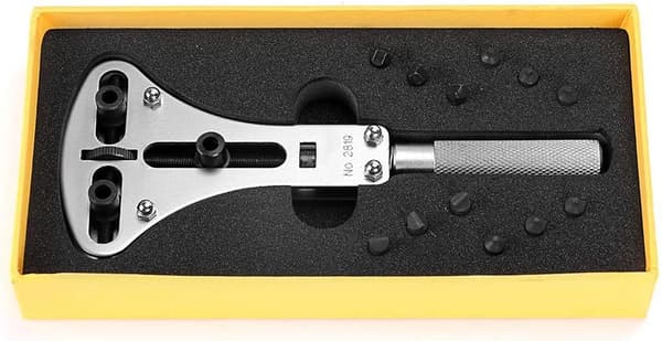 Watch Case Repair Tool - Large Adjustable Wrench and 12 Bits Set (for watch cases up to 55mm)