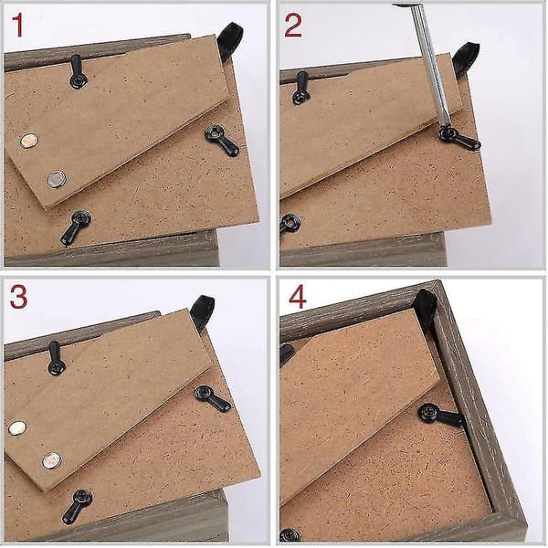 Picture Frame Turn Button Fastener Kit, 100 Pcs Picture Frame Back Clips Photo Frame Hardware C