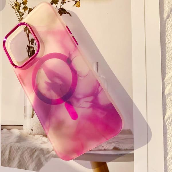 iPhone 13 Pro MagSafe -kuori - Vaaleanpunainen Abstrakti Vaaleanpunainen Rosa pink