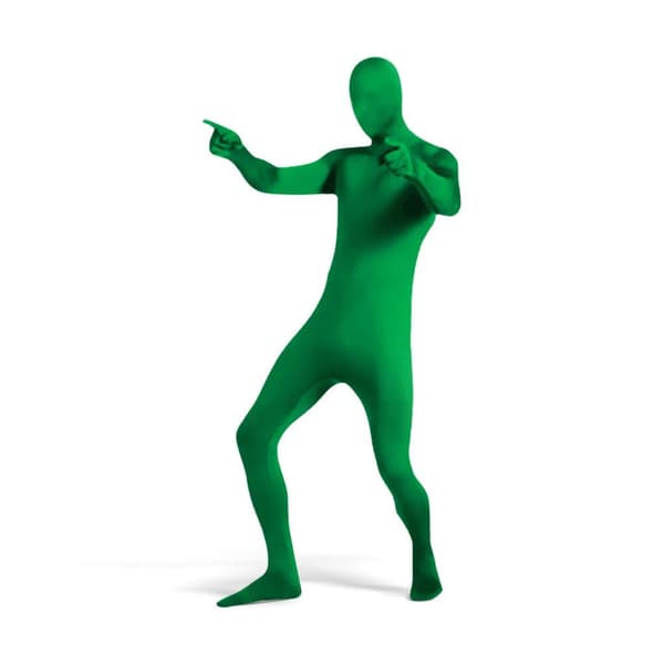 1 st Stretchig Kropp Grön Skärm Dräkt Video Chroma Key Bekväm