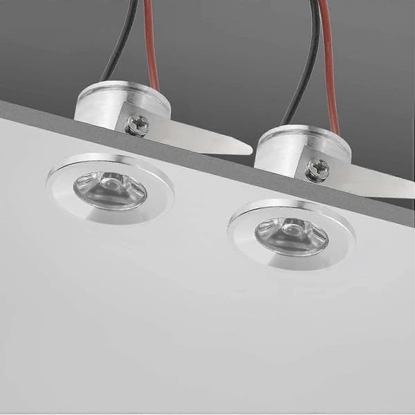 Downlight-lamper, LED innfelt spotlight 1w innfelt liten spotlampe LED taklampe med transformator for vinskap