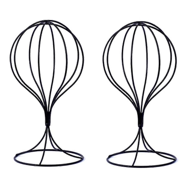 2 stk. moderne metal hat stativer, holdbare og stabile, til kasketter, parykker, hat display stativer, hat stativer til voksne, hat model stativer