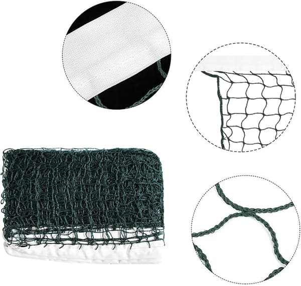 Sammenklappeligt badmintonnet volleyballnet justerbart tennisnet 610 x 76 cm