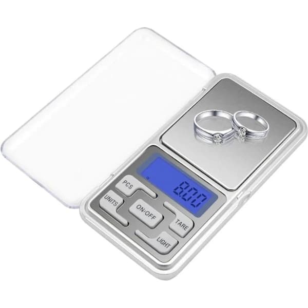 2-pack digital pocket scale, 0.01g high precision 200g capacity with tare function for kitchen and portable use, silver Silver Silver Silver Silver