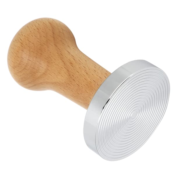 58mm Tre Kaffe Tamper Press Hammer Gjenget Base Kaffepulver Tilbehør