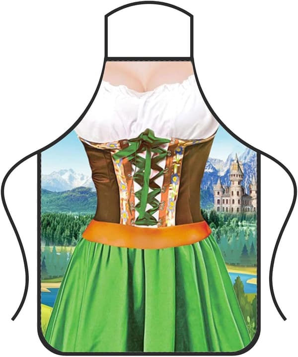 Oktoberfest-forkle, bayersk forkle mykt kvinnelig mannlig unisex 05 - 5