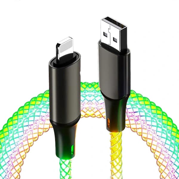 LED Flowing Fast Charging Cable for Laptop and Mobile Phone