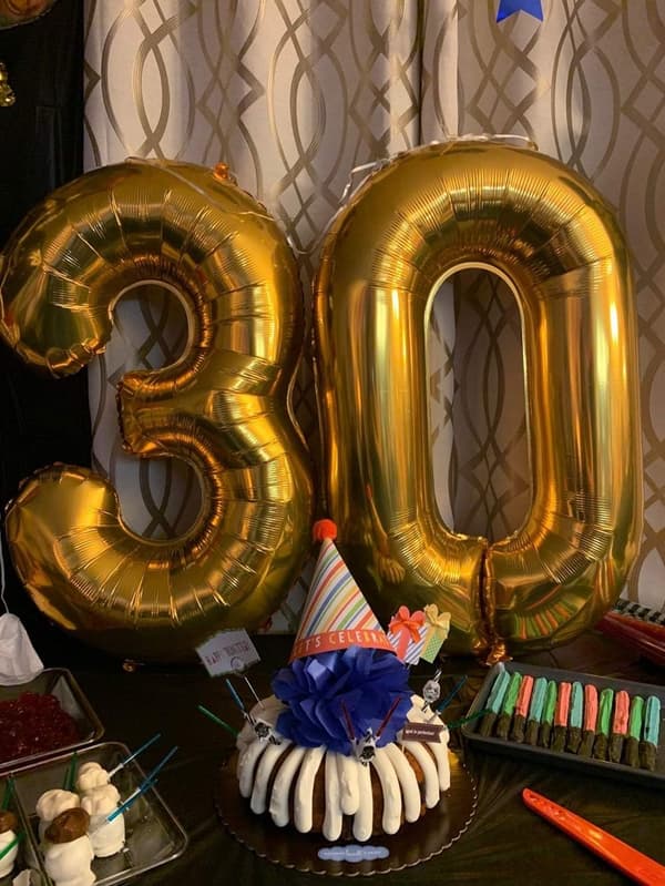 30-årsjubileumsdekorasjon, festballonger 30 år