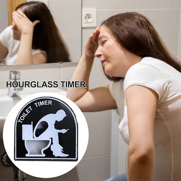 5 minutters toilet timeglas sandtimer, sandur med sjovt tryk