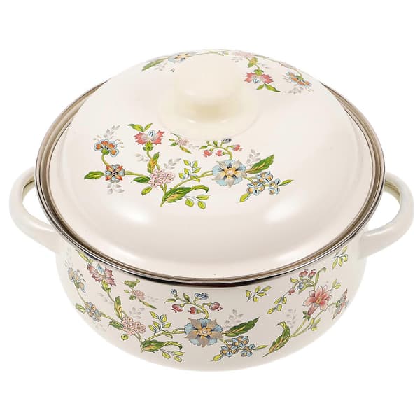 Enamelled Cooking Pot Canteen Pot Kitchen Soup Pot Home Enamelled Cookware