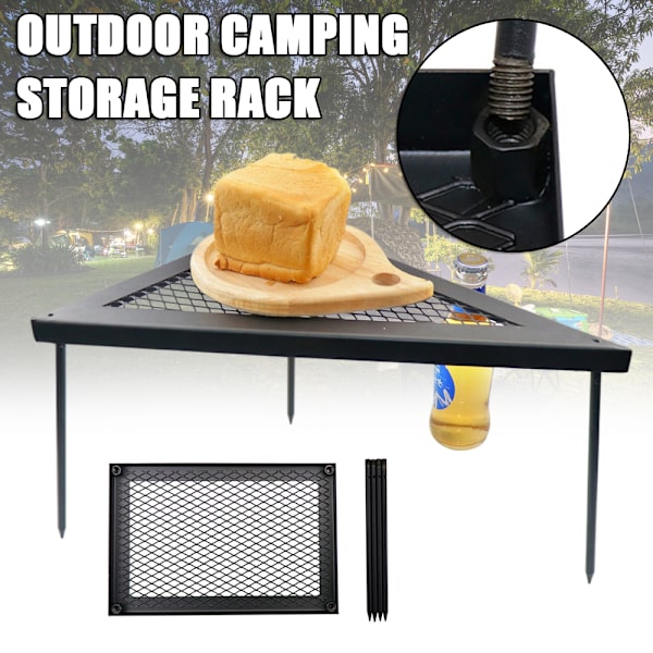 Folding Campfire Stand Heavy Duty Camping Grills Camping Accessories for BBQ