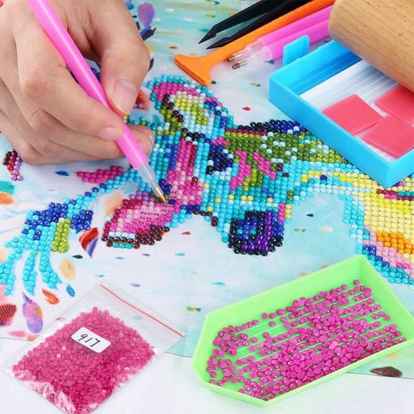 5D Diamantmaleri Katt DIY Diamantmaleri Kunstsett Broderi