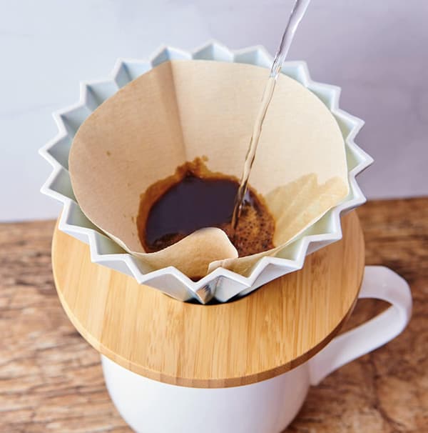 Kaffefilterbrett i tre, trepute - bare pute - Pad