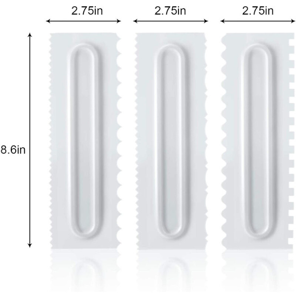 Angled Icing Spatulas, Serrated Cake Scraper, Cake Party Decoration Set, Butter Cake Edge, Kitchen Baking Tools