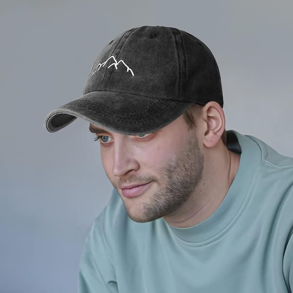 Baseballcaps for menn, brodert solhatt i bomull, unisex, justerbar ca.