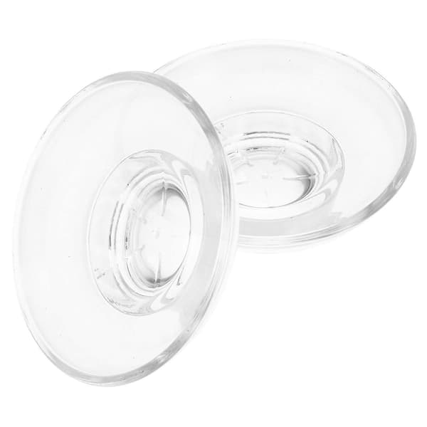 Clear Glass Soap Dish Heavy Round Soap Holder for Bathroom and Kitchen, Self-Draining Transparent Design for Easy Cleaning and Versatile Use