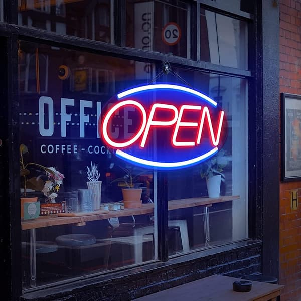 1 stk neon LED åben neon bogstav kunst vægskilt åbent lys USB N