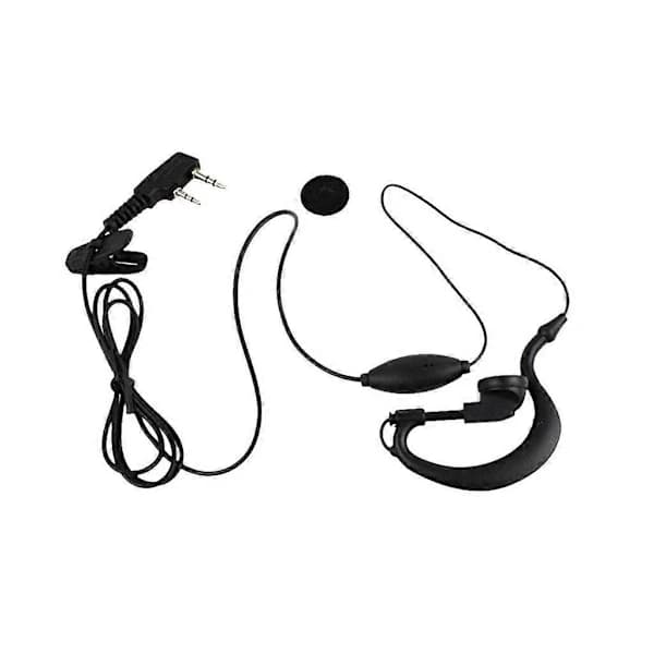 [PL】2-bens 2,5 mm/3,5 mm ørekrog hovedtelefonmikrofon trådløst headset til Baofeng Kenwood