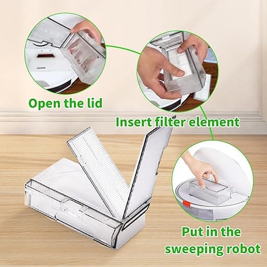 6-pack filterbytesats, kompatibel med S8/S8+/S8 Pro Ultra/S7/S7 MaxV/S7 MaxV Ultra/S7 Pro Ultra robotdammsugare
