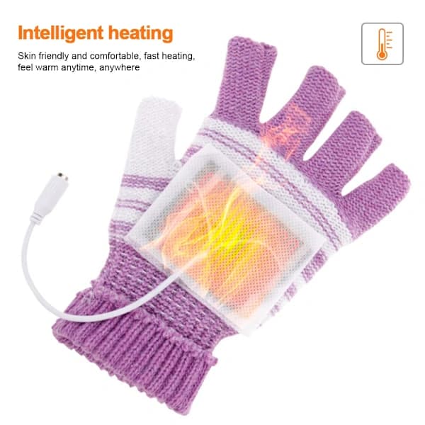 Thermal Cycling Gloves 5V USB Heated Gloves for Indoor Office Use