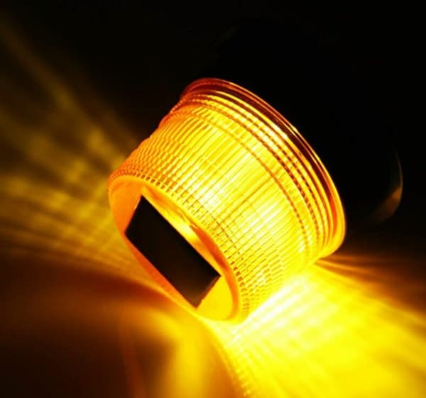12V LED Advarselslys Roterende Magnet Advarselslys Blinkende til Bil Lastbil Trådløs Superlys (Solar/USB Advarselslys)