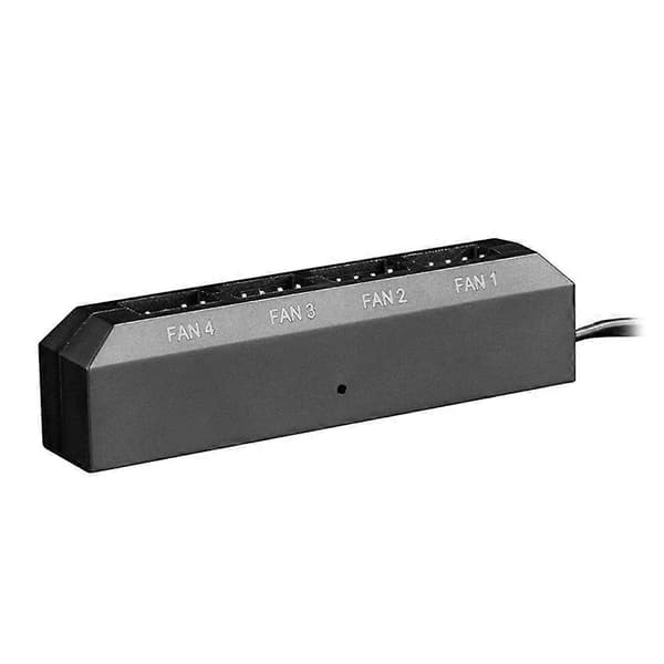 PC Viftekontroller FH-04 4 Porter PWM Vifte 4-pin 3-pin Hastighetskontroller Hub Splitter